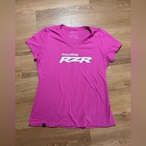 Polaris RZR v neck t shirt women size large off road ATV graphic tee gift for AT